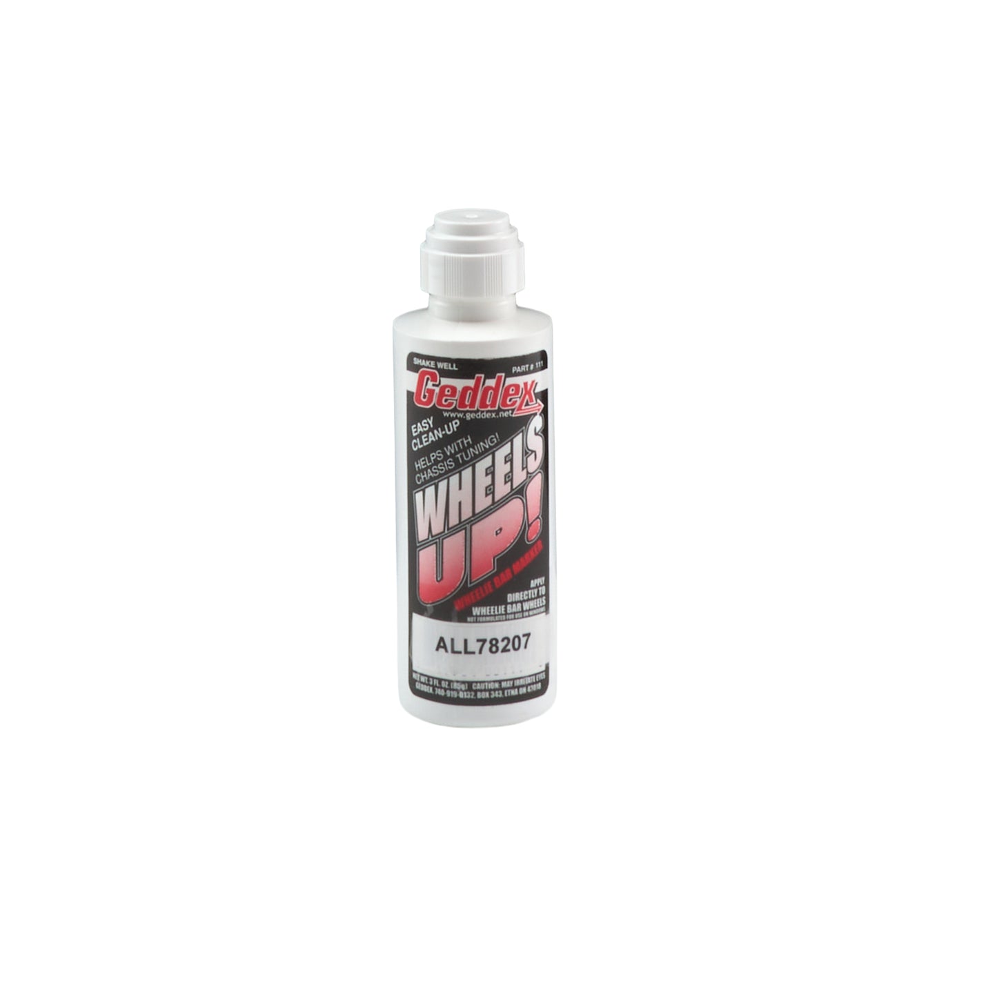 Wheels Up Wheelie Bar Marker White