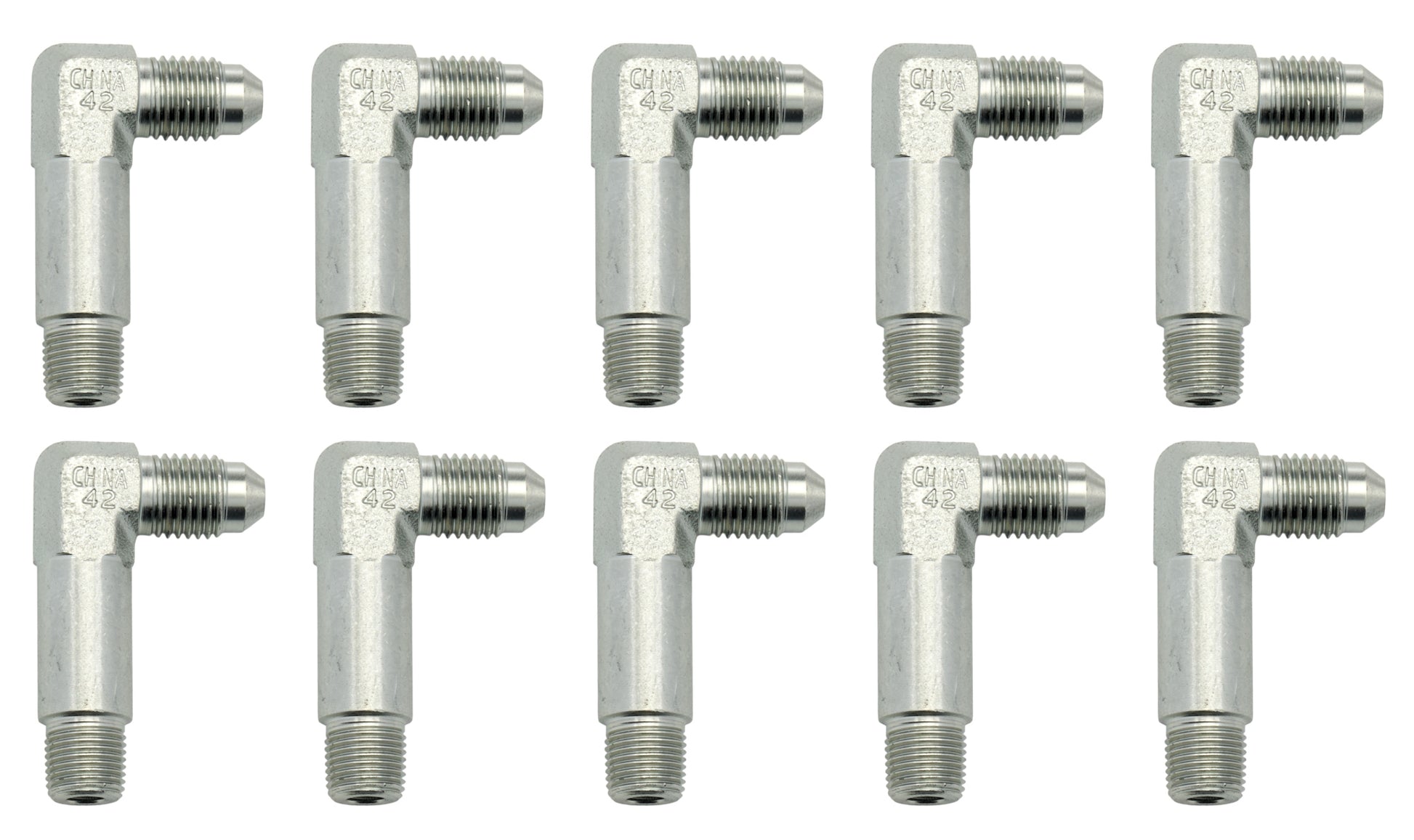 Adapter Fitting Tall -4 to 1/8 NPT 90 Deg 10p