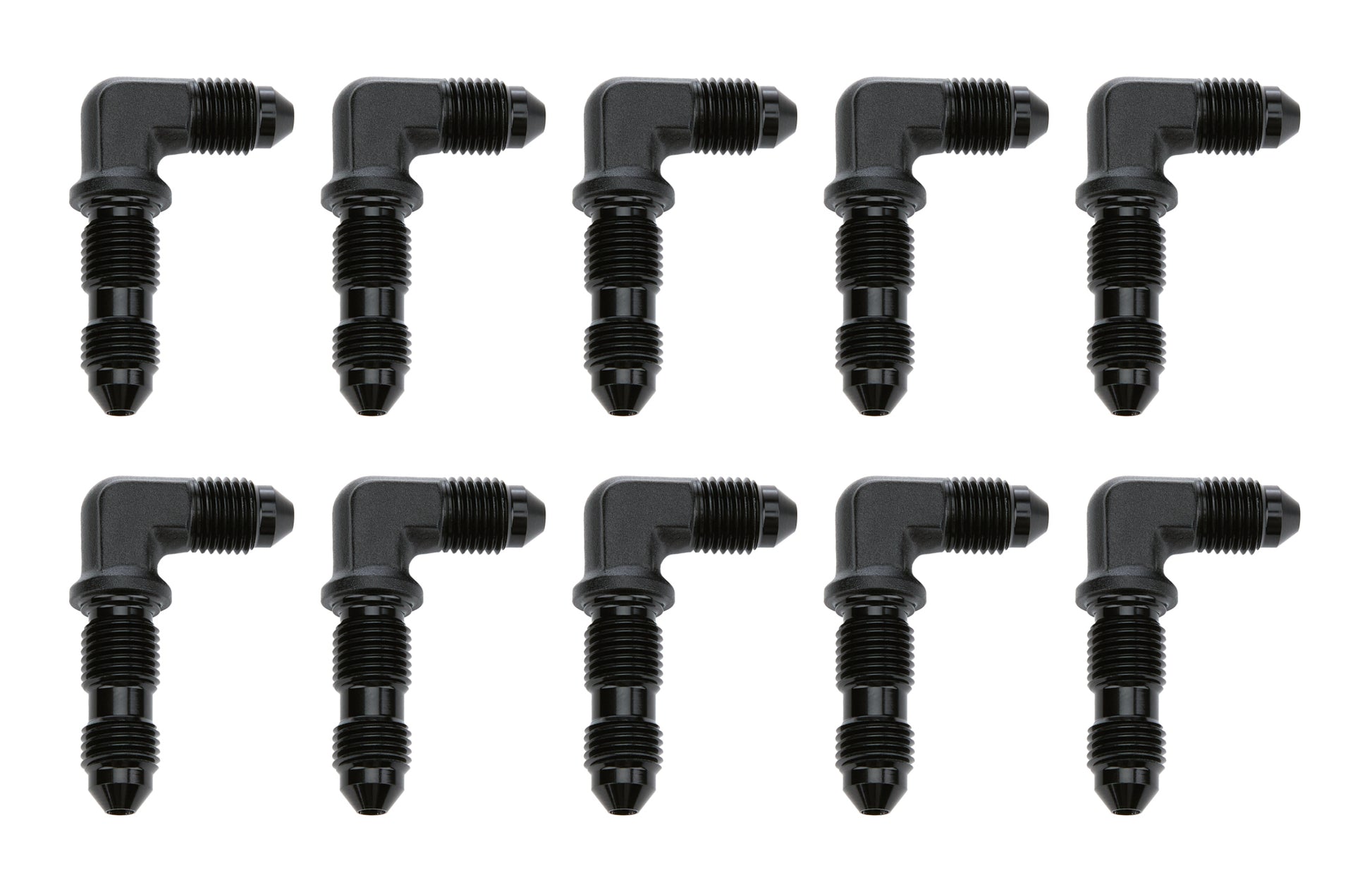90 Degree Bulkhead -3 Black 10pk
