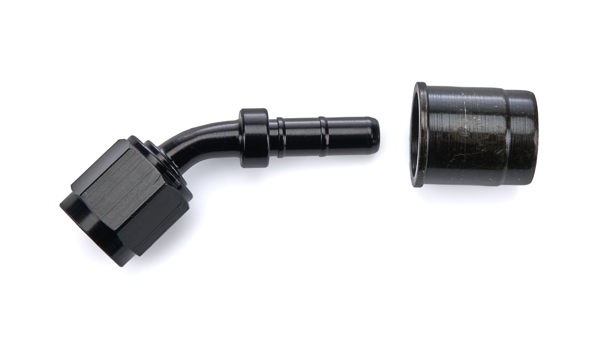#4 45-Deg Crimp Hose Fitting