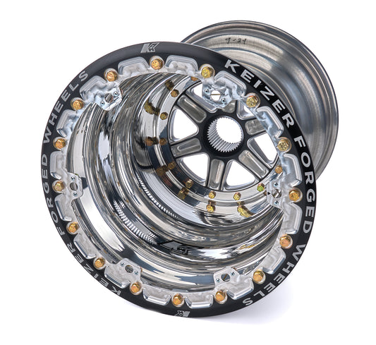 Wheel Splined 15x17 Outer Beadlock 4in BS