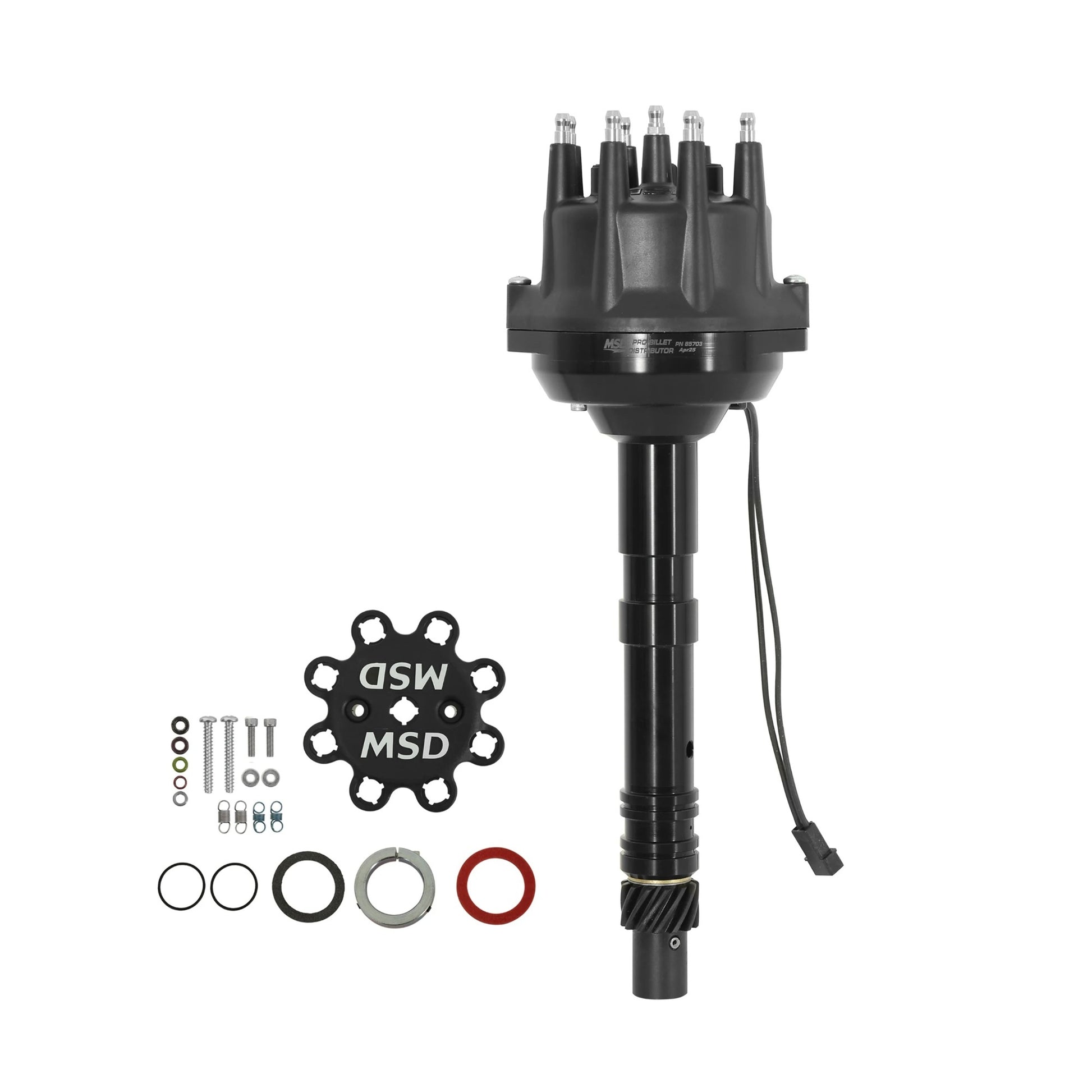 Chevy V8 Pro Billet Distributor Black Finish
