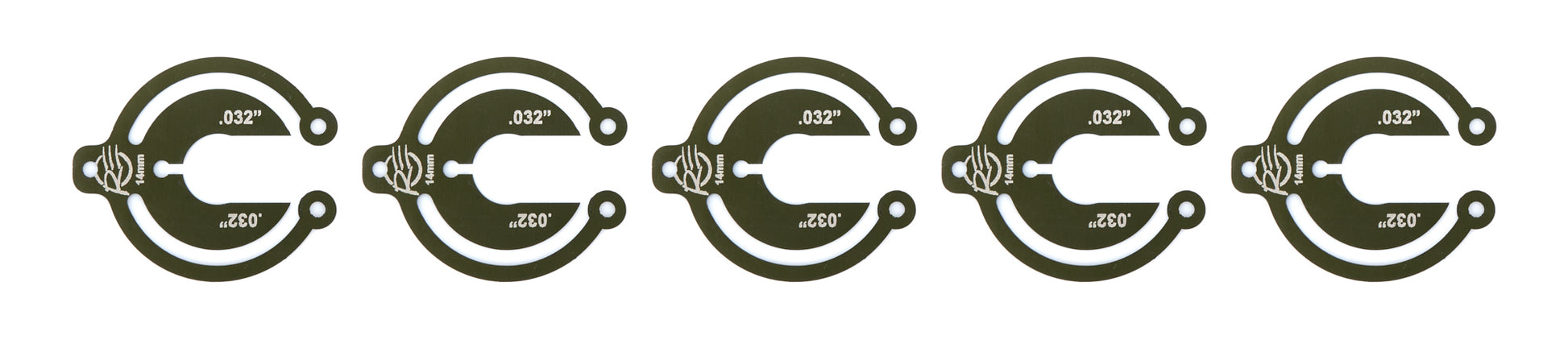 Alum Packer 14mm 1/32in Thick - 5 Pack